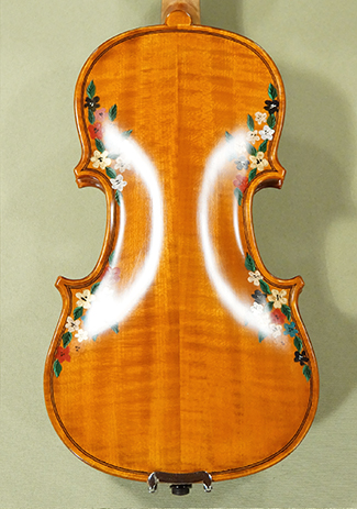Antiqued 1/8 WORKSHOP 'GEMS 1' Flowers Violin - by Gliga