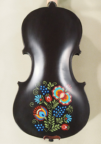 3/4 Student 'GEMS 2' Black Traditional flowers Violin - by Gliga